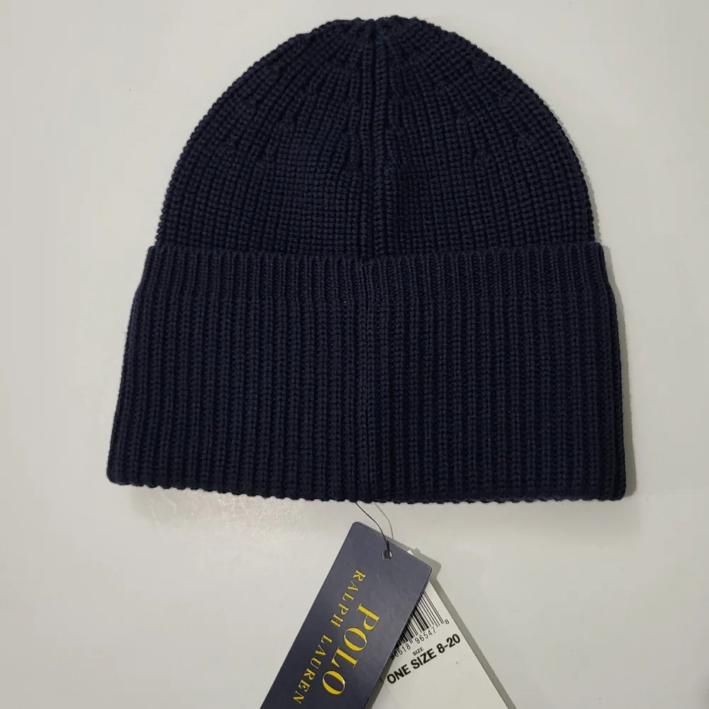 Polo Ralph Lauren Beanie Boy's Size 8-20 NWT Red and Blue